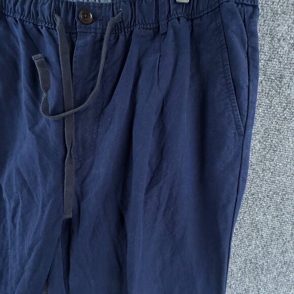 Vineyard Vines Navy Blue XL Men Linen Cotton Lyocell Pants Drawstring ACTL 37X30 - Picture 3 of 15